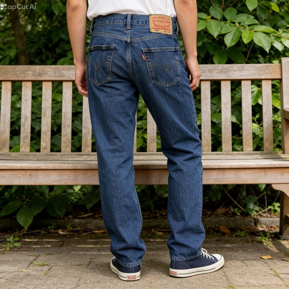 Levis 550 Relaxed Fit Straight Leg Blue Denim Jeans Mens 33x30